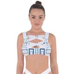 Abstract Pattern Geometric Backgrounds   Bandaged Up Bikini Top by Eskimos