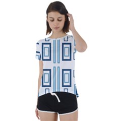 Abstract Pattern Geometric Backgrounds   Short Sleeve Foldover Tee by Eskimos