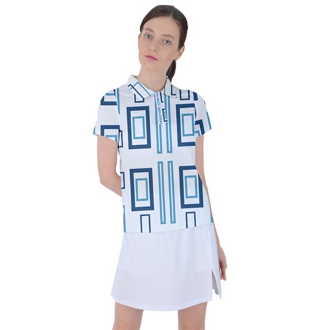 Abstract Pattern Geometric Backgrounds   Women s Polo Tee by Eskimos