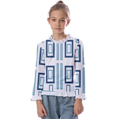 Abstract Pattern Geometric Backgrounds   Kids  Frill Detail Tee