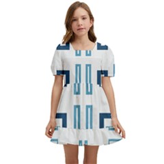 Abstract Pattern Geometric Backgrounds   Kids  Short Sleeve Dolly Dress by Eskimos