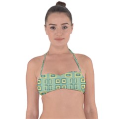 Abstract Pattern Geometric Backgrounds   Halter Bandeau Bikini Top by Eskimos