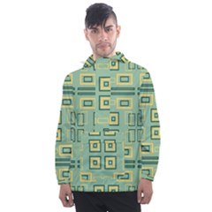 Abstract Pattern Geometric Backgrounds   Men s Front Pocket Pullover Windbreaker by Eskimos