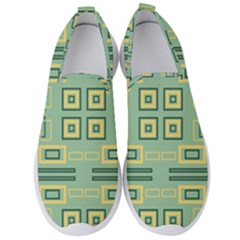 Abstract Pattern Geometric Backgrounds   Men s Slip On Sneakers by Eskimos