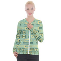 Abstract Pattern Geometric Backgrounds   Casual Zip Up Jacket by Eskimos