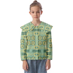 Abstract Pattern Geometric Backgrounds   Kids  Peter Pan Collar Blouse