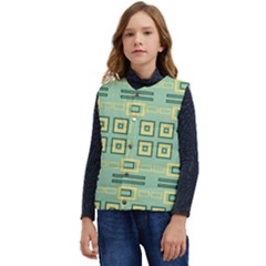 Abstract Pattern Geometric Backgrounds   Kid s Short Button Up Puffer Vest	