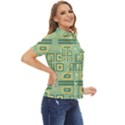 Abstract pattern geometric backgrounds   Women s Short Sleeve Double Pocket Shirt View2