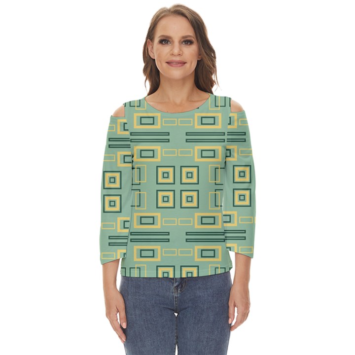 Abstract pattern geometric backgrounds   Cut Out Wide Sleeve Top