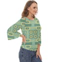 Abstract pattern geometric backgrounds   Cut Out Wide Sleeve Top View3