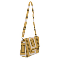 Abstract Pattern Geometric Backgrounds   Shoulder Bag With Back Zipper by Eskimos