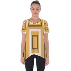 Abstract Pattern Geometric Backgrounds   Cut Out Side Drop Tee by Eskimos