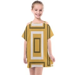 Abstract Pattern Geometric Backgrounds   Kids  One Piece Chiffon Dress by Eskimos