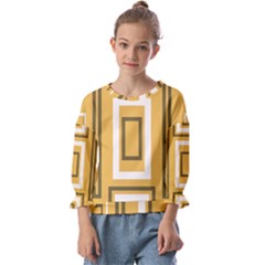 Abstract Pattern Geometric Backgrounds   Kids  Cuff Sleeve Top