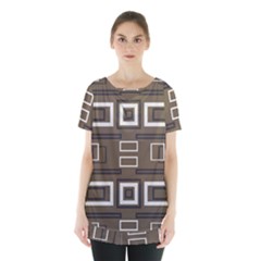 Abstract Pattern Geometric Backgrounds   Skirt Hem Sports Top by Eskimos