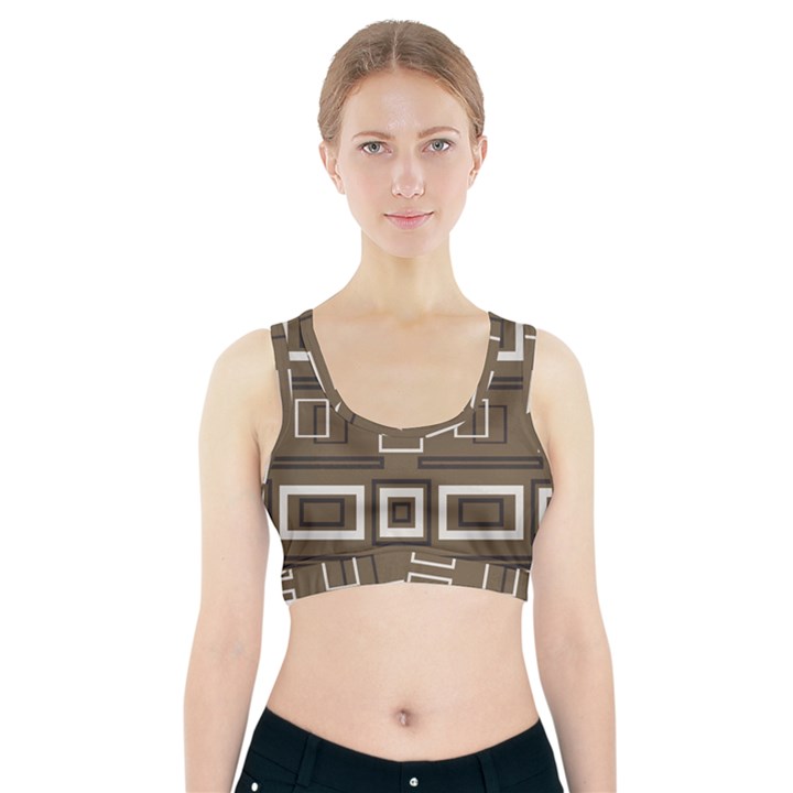 Abstract pattern geometric backgrounds   Sports Bra With Pocket