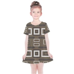 Abstract Pattern Geometric Backgrounds   Kids  Simple Cotton Dress by Eskimos