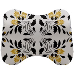 Folk Flowers Print Floral Pattern Ethnic Art Head Support Cushion by Eskimos