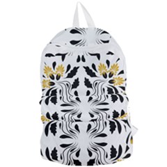 Folk Flowers Print Floral Pattern Ethnic Art Foldable Lightweight Backpack by Eskimos