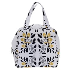 Folk Flowers Print Floral Pattern Ethnic Art Boxy Hand Bag by Eskimos