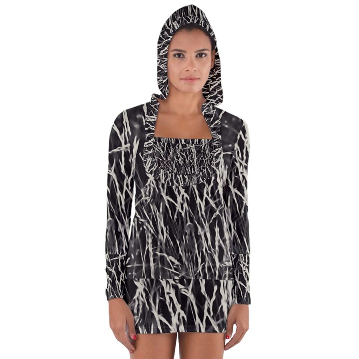 Abstract Light Games 9 Kiran Fa457 Long Sleeve Hooded T-shirt