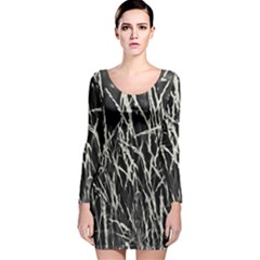 Abstract Light Games 9 Kiran Fa457 Long Sleeve Velvet Bodycon Dress