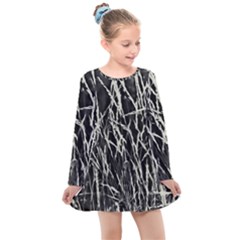 Abstract Light Games 9 Kiran Fa457 Kids  Long Sleeve Dress by DimitriosArt