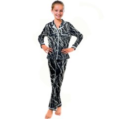 Abstract Light Games 9 Kiran Fa457 Kid s Satin Long Sleeve Pajamas Set by DimitriosArt