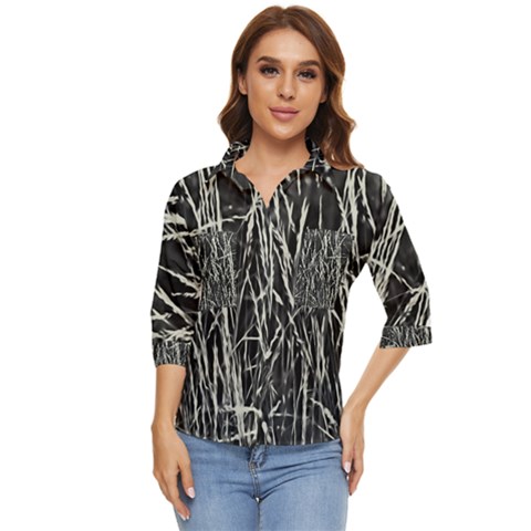 Abstract Light Games 9 Kiran Fa457 Women s Quarter Sleeve Pocket Shirt by DimitriosArt