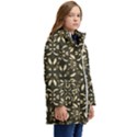 Folk flowers print Floral pattern Ethnic art Kid s Hooded Longline Puffer Jacket View2