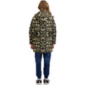 Folk flowers print Floral pattern Ethnic art Kid s Hooded Longline Puffer Jacket View4