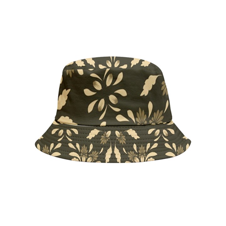 Folk flowers print Floral pattern Ethnic art Inside Out Bucket Hat (Kids)