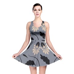 Folk Flowers Print Floral Pattern Ethnic Art Reversible Skater Dress by Eskimos