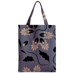 Folk Flowers Print Floral Pattern Ethnic Art Zipper Classic Tote Bag by Eskimos