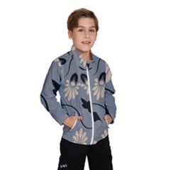 Folk Flowers Print Floral Pattern Ethnic Art Kids  Windbreaker by Eskimos