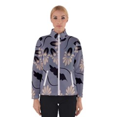 Folk Flowers Print Floral Pattern Ethnic Art Women s Bomber Jacket by Eskimos