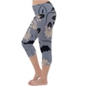 Folk flowers print Floral pattern Ethnic art Lightweight Velour Capri Yoga Leggings View2