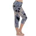 Folk flowers print Floral pattern Ethnic art Lightweight Velour Capri Yoga Leggings View3