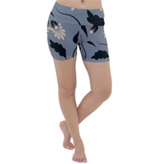 Folk Flowers Print Floral Pattern Ethnic Art Lightweight Velour Yoga Shorts by Eskimos