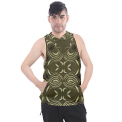 Folk Flowers Print Floral Pattern Ethnic Art Men s Sleeveless Hoodie