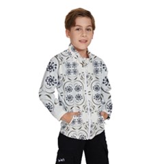 Folk Flowers Print Floral Pattern Ethnic Art Kids  Windbreaker by Eskimos