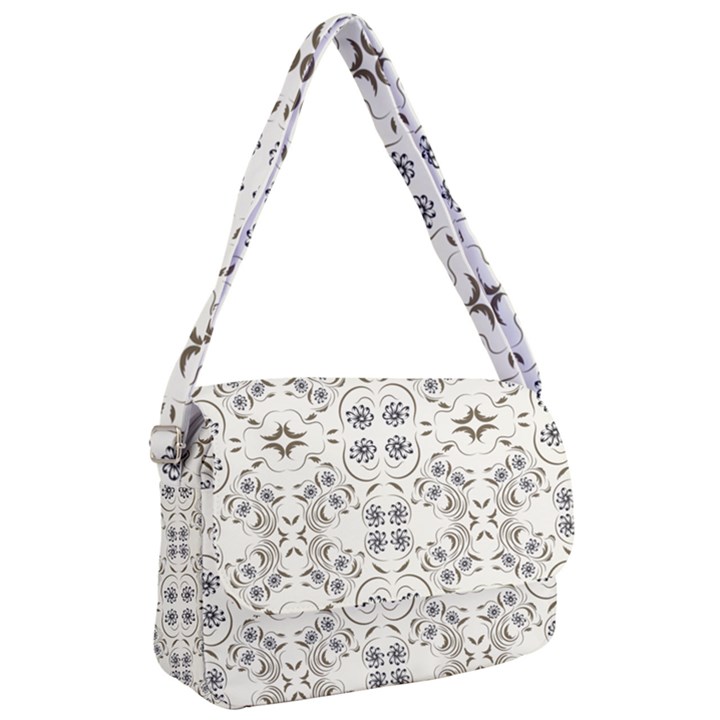 Folk flowers print Floral pattern Ethnic art Courier Bag