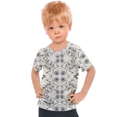 Folk Flowers Print Floral Pattern Ethnic Art Kids  Sports Tee