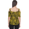 Folk flowers print Floral pattern Ethnic art Cutout Shoulder Tee View2