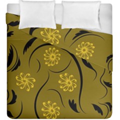 Folk Flowers Print Floral Pattern Ethnic Art Duvet Cover Double Side (king Size) by Eskimos