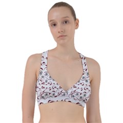 Folk Flowers Print Floral Pattern Ethnic Art Sweetheart Sports Bra by Eskimos