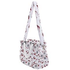 Folk Flowers Print Floral Pattern Ethnic Art Rope Handles Shoulder Strap Bag by Eskimos