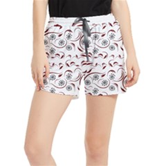 Folk Flowers Print Floral Pattern Ethnic Art Women s Runner Shorts by Eskimos