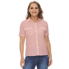 Gossamer Pink Women s Short Sleeve Double Pocket Shirt