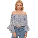 Off Shoulder Flutter Bell Sleeve Top View1